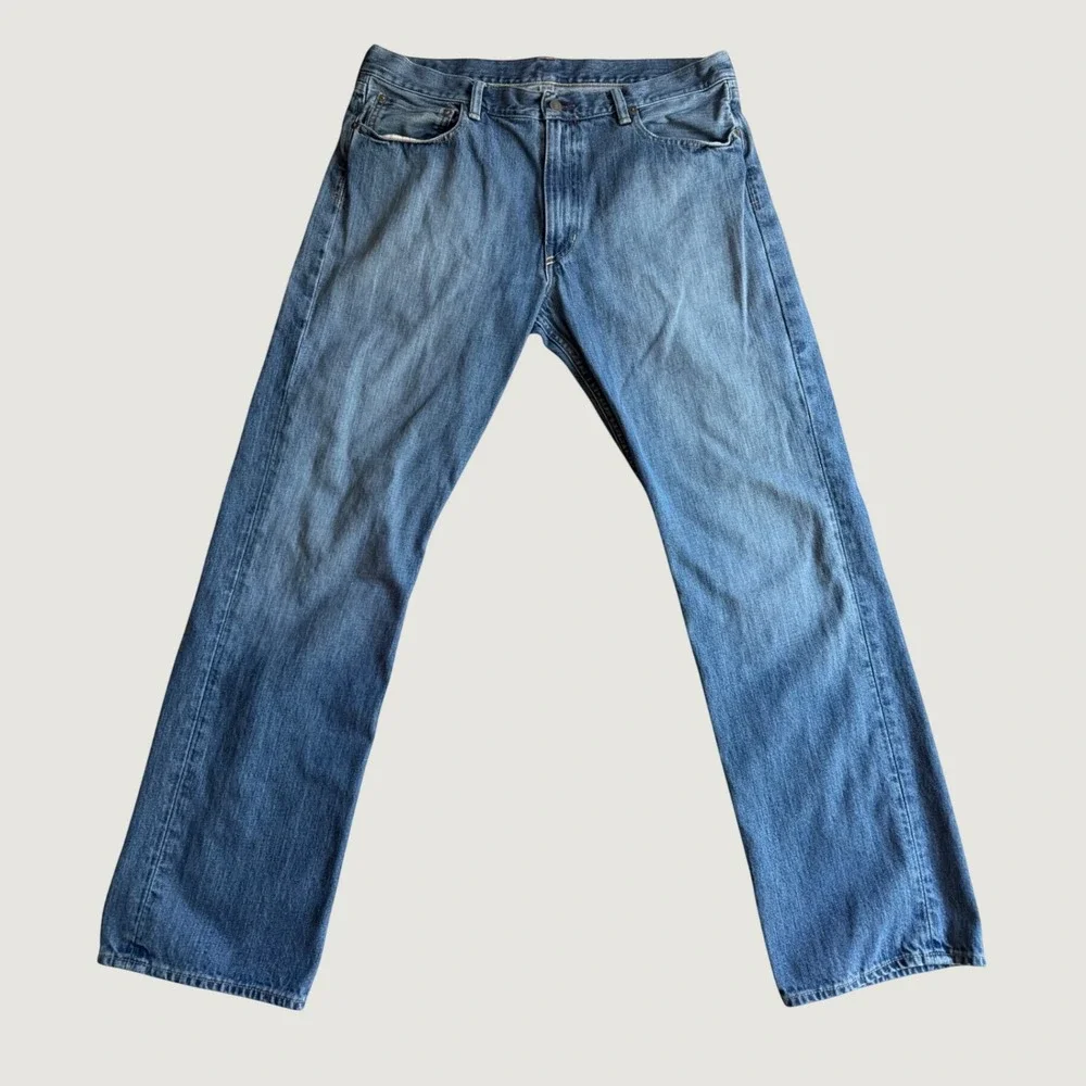Polo Ralph Lauren Mens 36x32 Classic Straight Jeans Medium Wash 100% Cotton